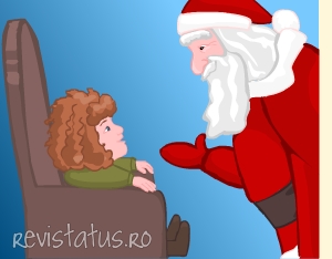 povestea Un copil s-a așezat pe scaunul lui Moș Crăciun