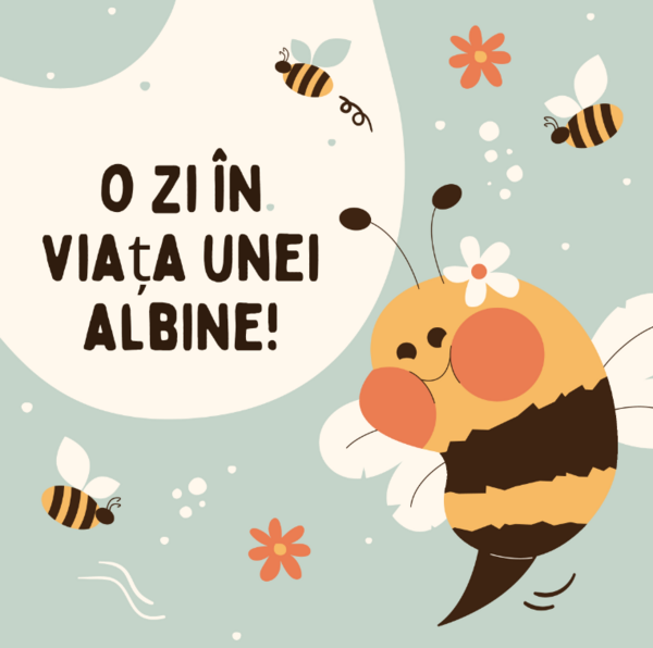 O zi din viața unei albine - Poveste ilustrată